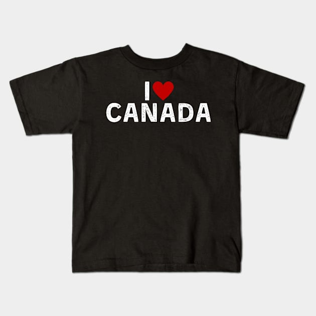 I Love Canada Kids T-Shirt by AimArtStudio